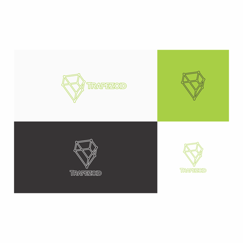 Trapezoid Logo - Logo for an intelligent robotic manufacturing system. Logo design