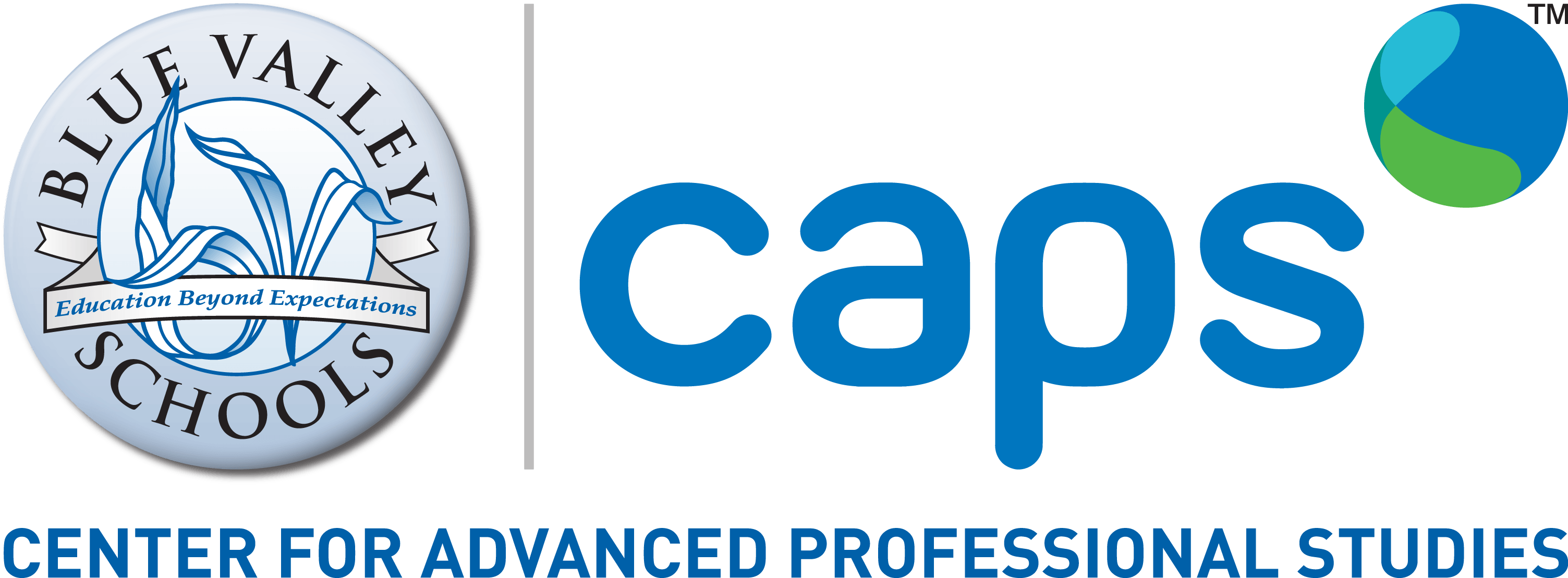 Caps Logo - Profession Based Learning for Secondary Education - Blue Valley Caps