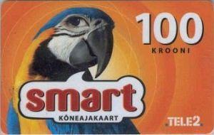 Tele2 Logo - Phonecard: Parrot 100 Kr (Tele2 Logo) (Mobile Estonia