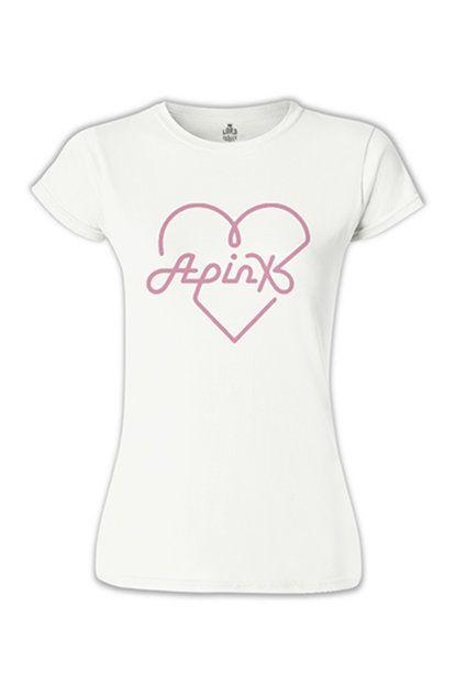 Apink Logo - Apink - Logo Kalp Erkek Beyaz T-Shirt - bb-604 Lord T-Shirt | Trendyol