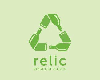 Plastic Logo - relic recycled plastic Designed