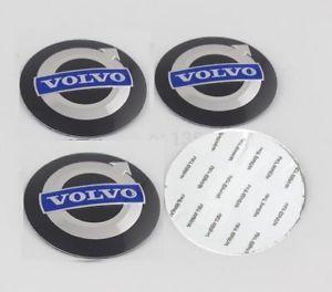 Caps Logo - 4x (Sticker) 56mm Volvo Black/Blue Wheel Centre Cap Hub Caps Logo UK ...