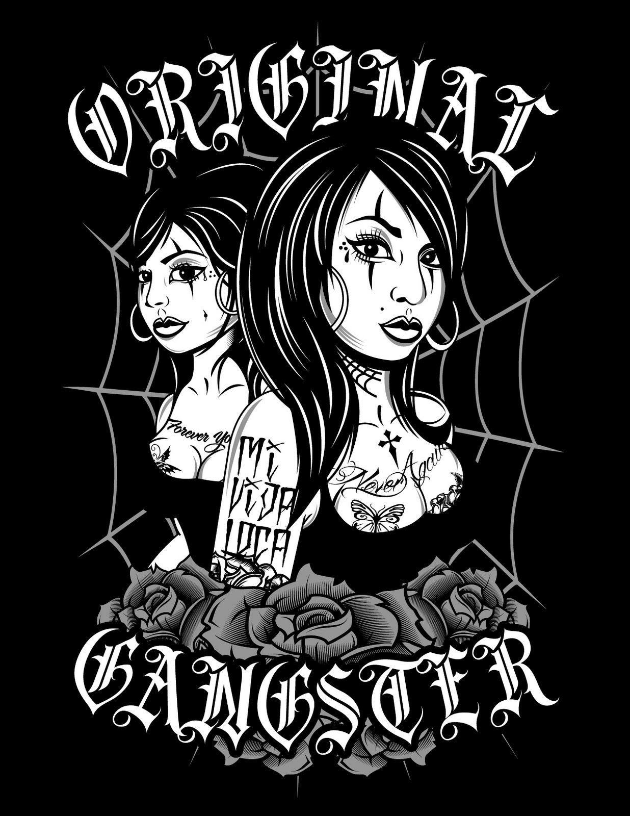 Ganster Logo - Gangster Skull Logo Original gangster: | Vintage , Oldies , Pin Up ...