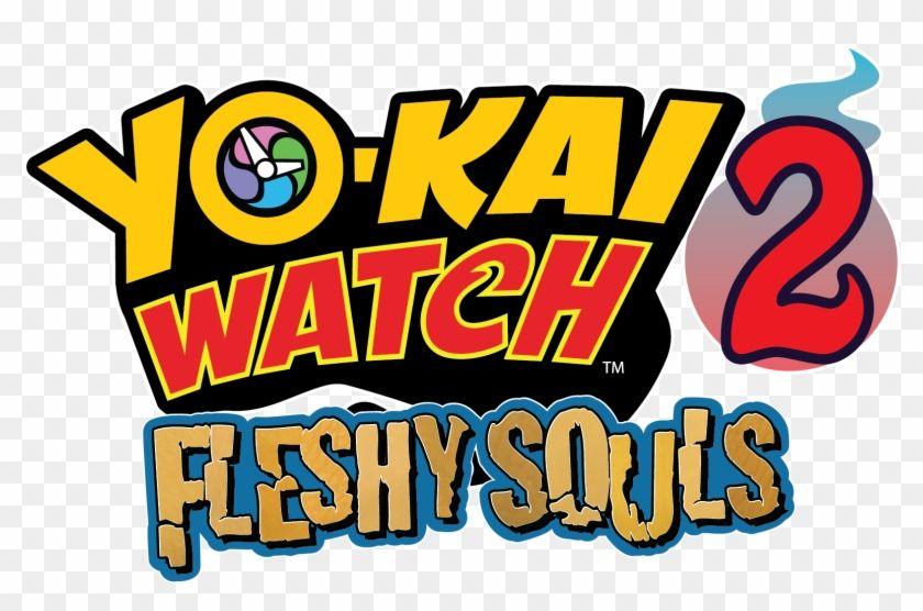 Yokai Logo - 3Ds Yokaiwatch2 Fleshysouls Logo Kai Watch 2 Bony Spirits Logo