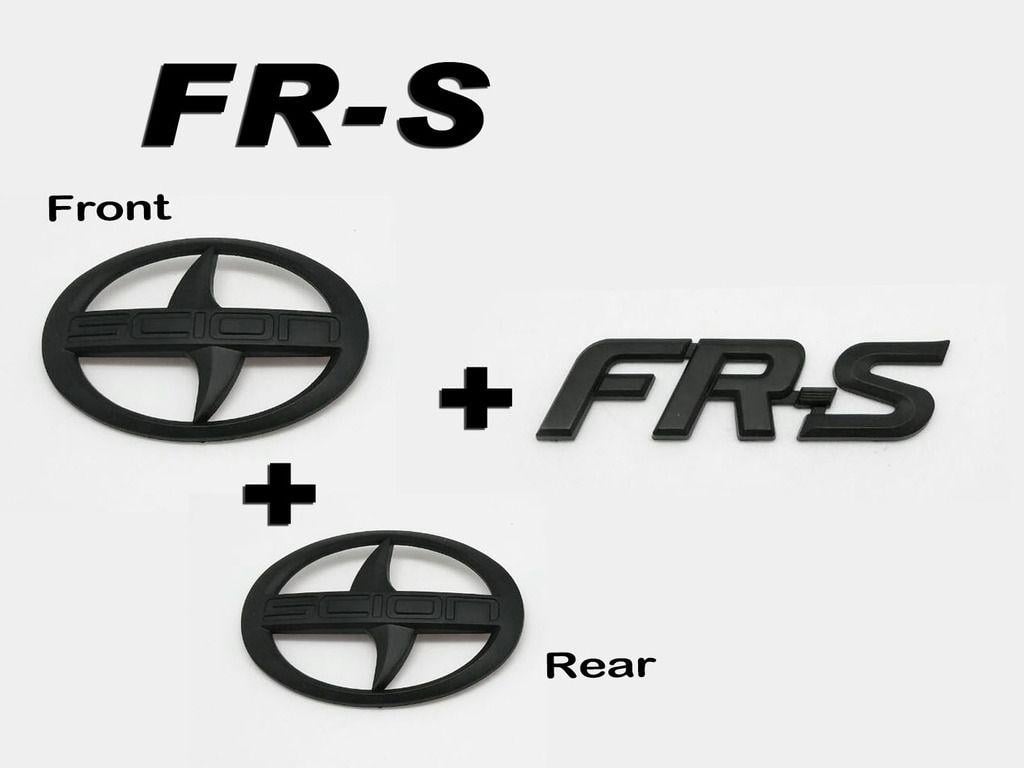 FRS Logo - Front + Rear + FRS Trunk Badge Emblem Logo Matte Black For Scion FRS