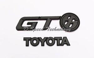 FRS Logo - TOYOTA + GT86 Badge Emblem Logo Matte Black For TOYOTA GT86 Scion