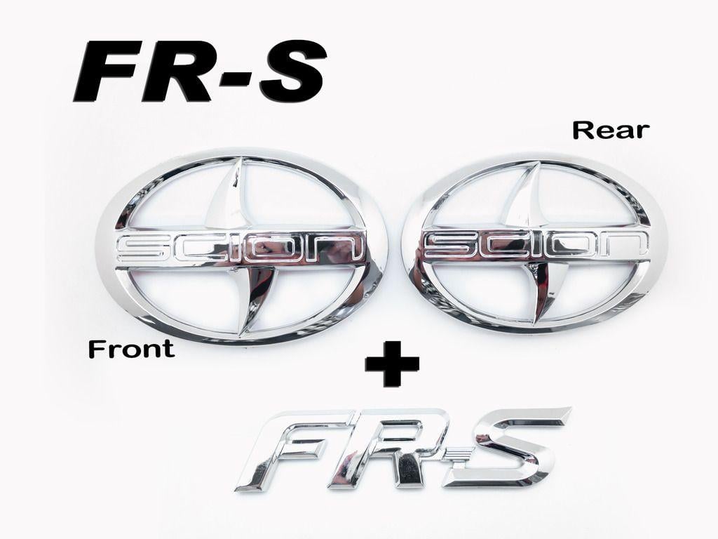 FRS Logo - Front + Rear + FRS Trunk Badge Emblem Logo chrome For Scion FRS FR-S ...