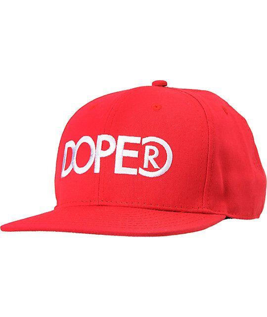 Doper Logo - Dope Couture Doper Red Snapback Hat