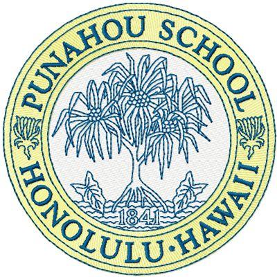 Honolulu Logo - school logo embroidery designs punahou school honolulu hawaii logo ...