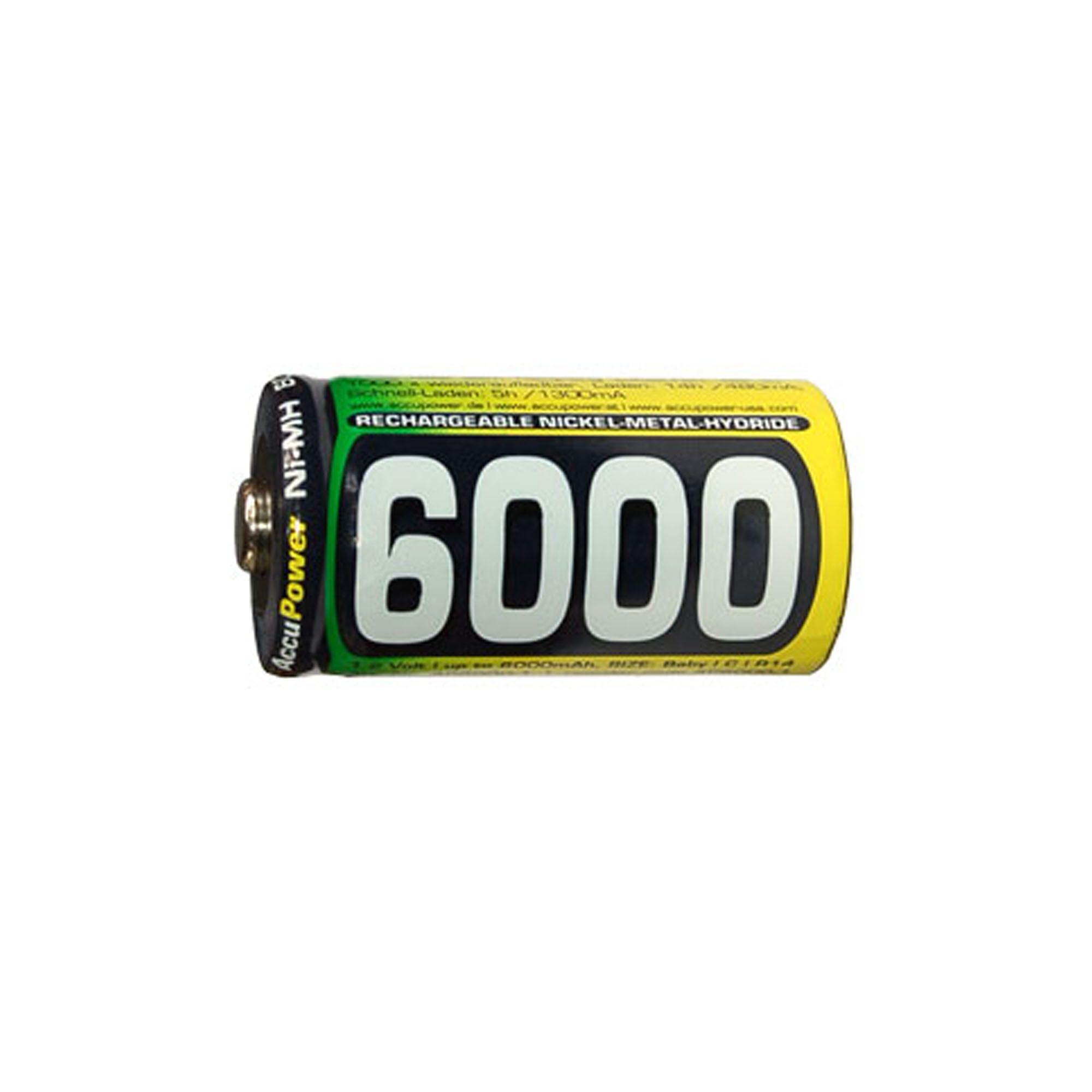 NIMH Logo - 4 Pack C AccuPower NiMH Batteries (6000 MAh)
