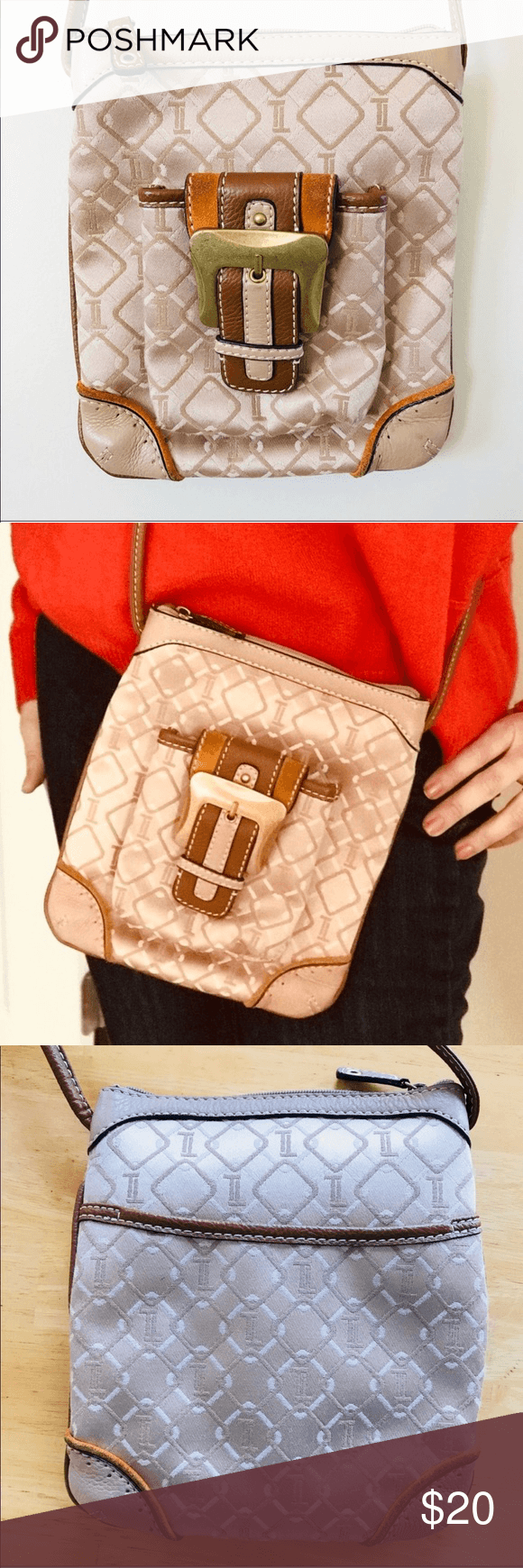 Tignanello Logo - Tignanello Logo Small Beige Crossbody Purse. My Posh Picks. Purses