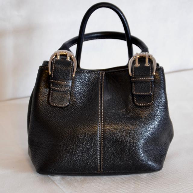 Tignanello Logo - Find more Black Leather Tignanello French Tote for sale at up to 90% off