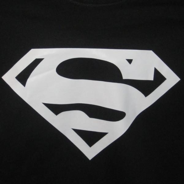 Plain Logo - Superman White Classic Plain Logo Black Tshirt – TshirtNow