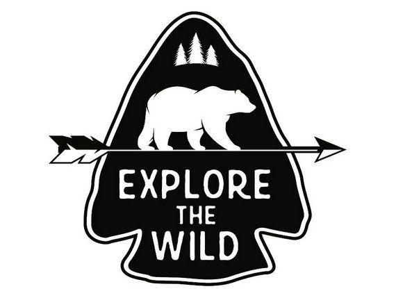 Arrowhead Logo - Camping Logo 1 Arrowhead Arrow Bear Camper Camp Campsite Hike | Etsy