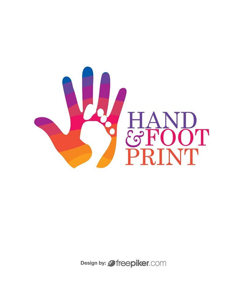 Handprint Logo - Freepiker | handprint & footprint logo