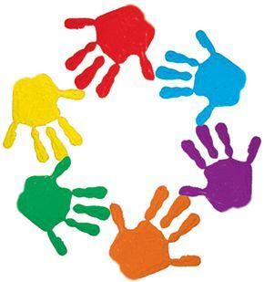 Handprint Logo - handprint logo - good to use as an element | Daycare | Pinterest ...