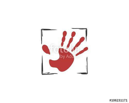 Handprint Logo - red handprint logo template