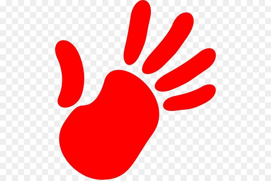Handprint Logo - High five Clip art - red handprint logo png download - 534*596 ...