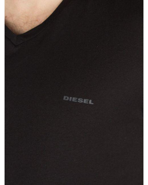 Plain Logo - DIESEL Black 3 Pack Jake Plain Logo V-neck T-shirts in Black for Men ...