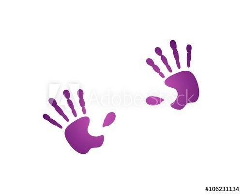 Handprint Logo - purple handprint logo template - Buy this stock vector and explore ...