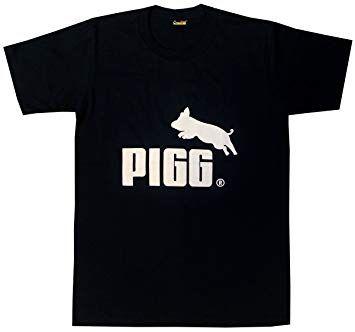 Pigg Logo - Amazon.com : Funny Pigg Parody PUMA Logo Pig Jumping Humor T-shirt ...