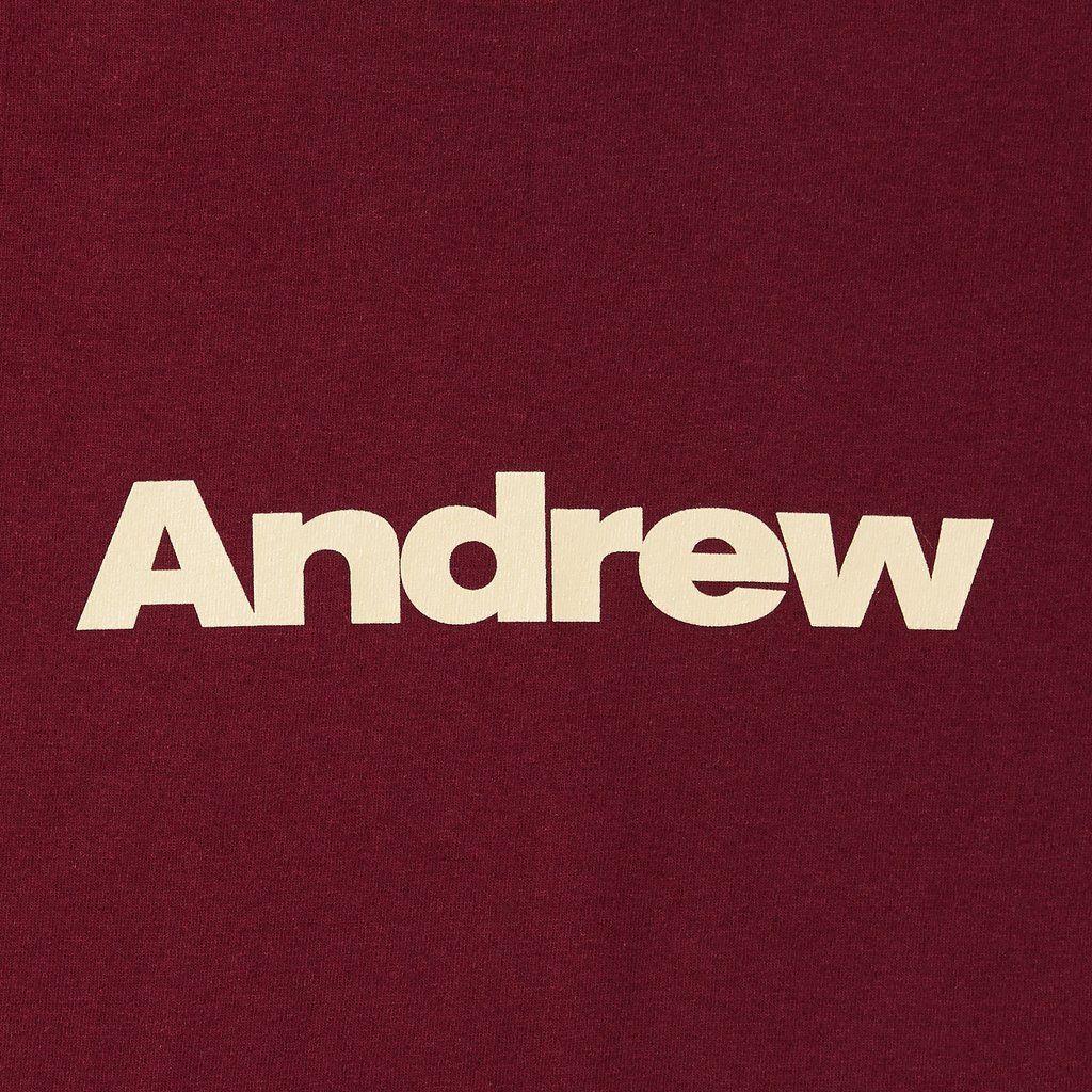Andrew Logo - Andrew Logo Tee - Burgundy