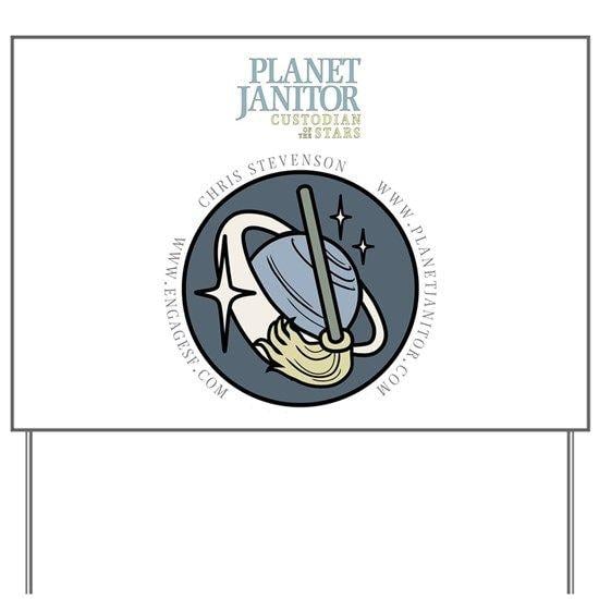 Janitor Logo - Planet Janitor Logo Yard Sign by - CafePress