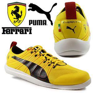 Yellow Shoe with Wing Logo - PUMA Ferrari TECH Everfit 10 Mens Trainers Motorsports F1 Scuderia ...