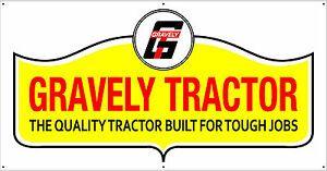 Gravely Logo - VINTAGE GRAVELY LOGO TRACTOR BANNER | eBay