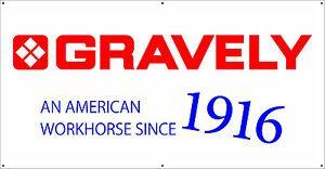 Gravely Logo - VINTAGE GRAVELY LOGO TRACTOR BANNER