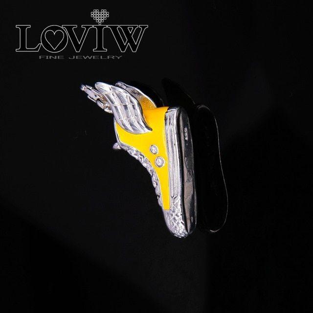 Yellow Shoe with Wing Logo - Women style Yellow Shoe with Wings Charms Fit Bracelet from Charm ...