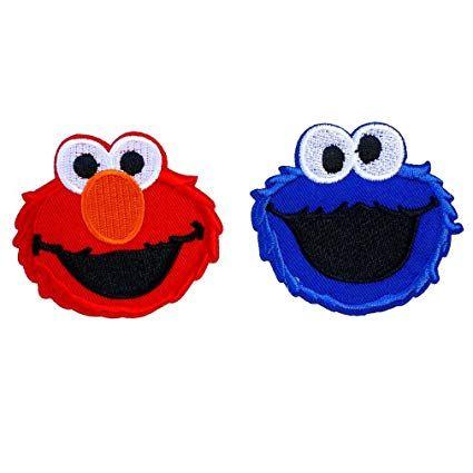 Elmo Logo - Amazon.com: Cookie Monster Sesame Street Elmo Cartoon Iron on Patch ...