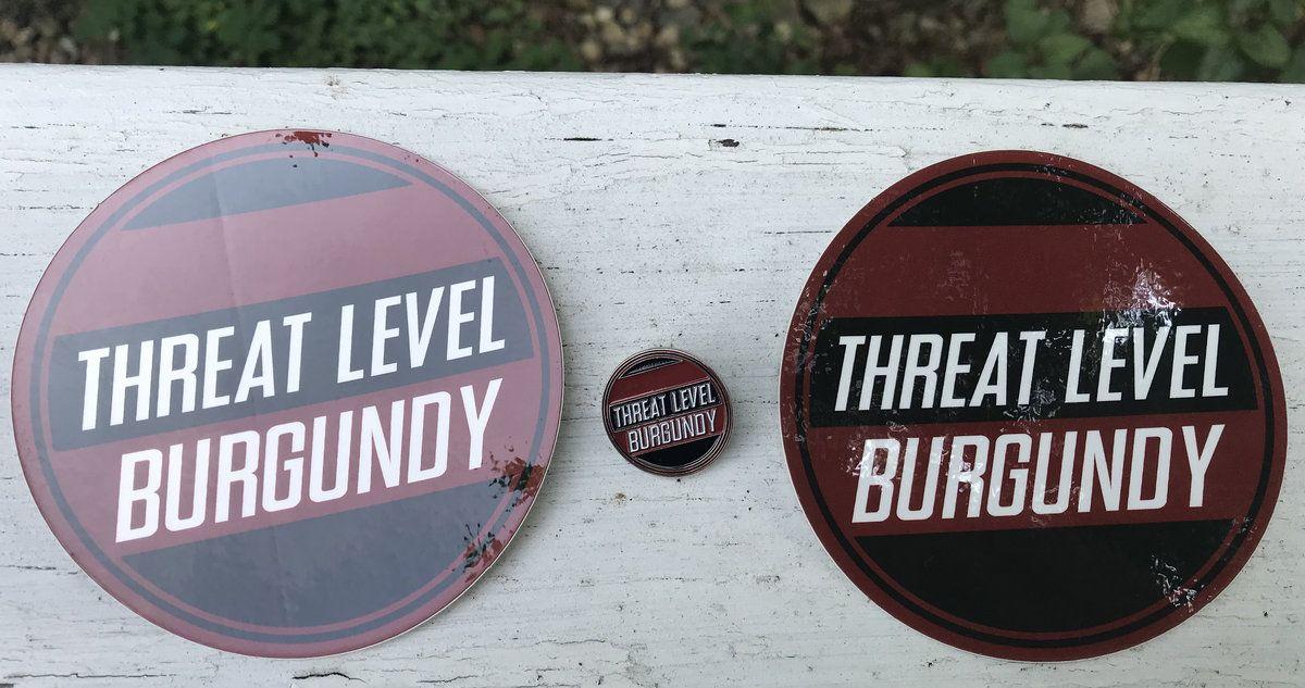 TLB Logo - NEW TLB Logo Enamel Pin and Sticker Set. Threat Level Burgundy