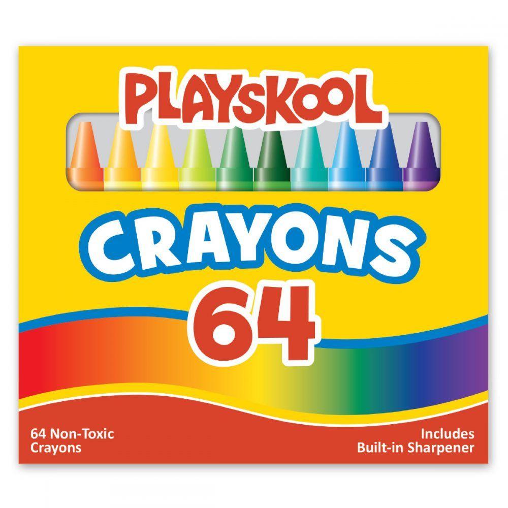 Playskool Logo - Playskool 64 Count Crayons In Box With Sharpener – Leap Year Publishing