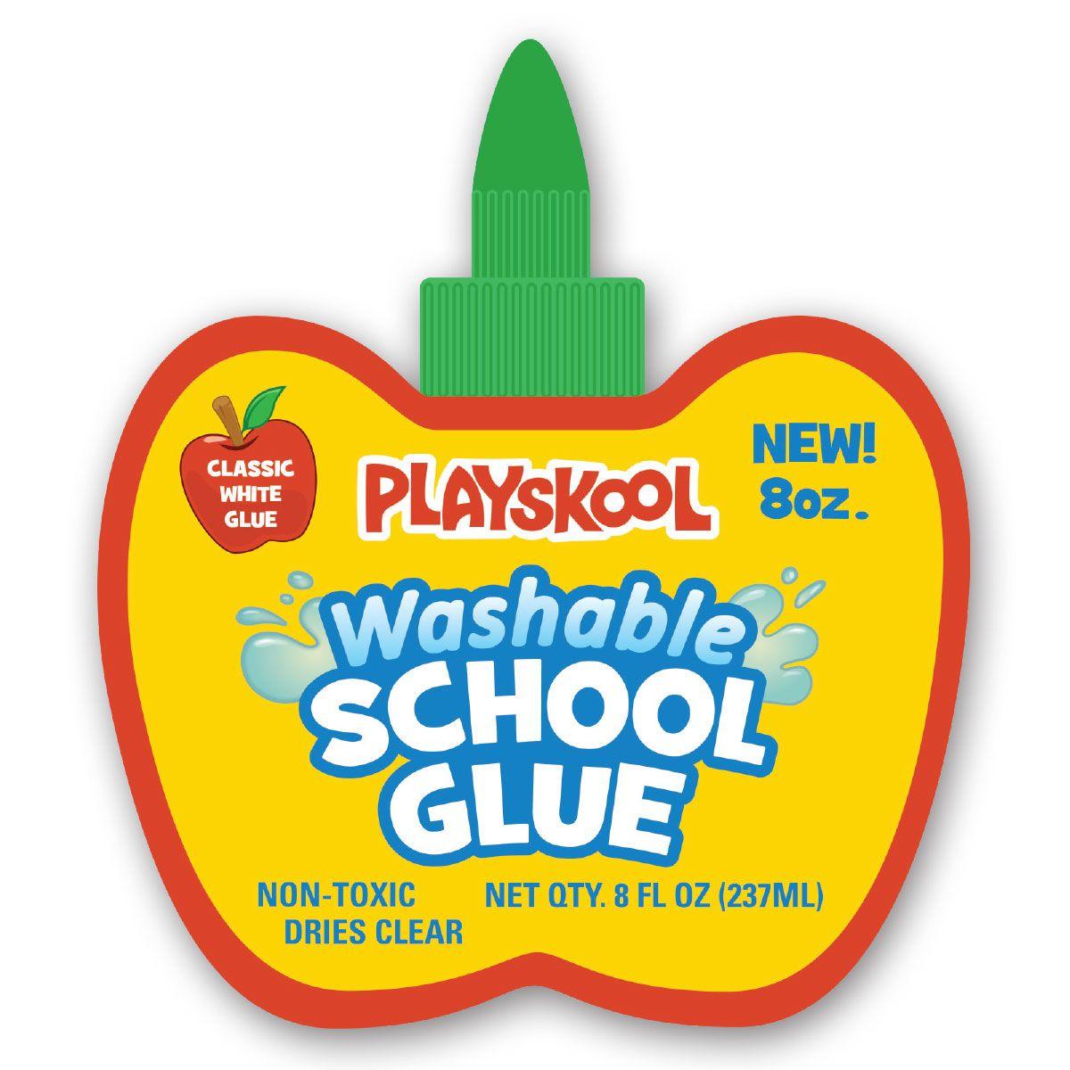 Playskool Logo - Playskool Washable 8 Oz Apple-shaped School Glue – Leap Year Publishing