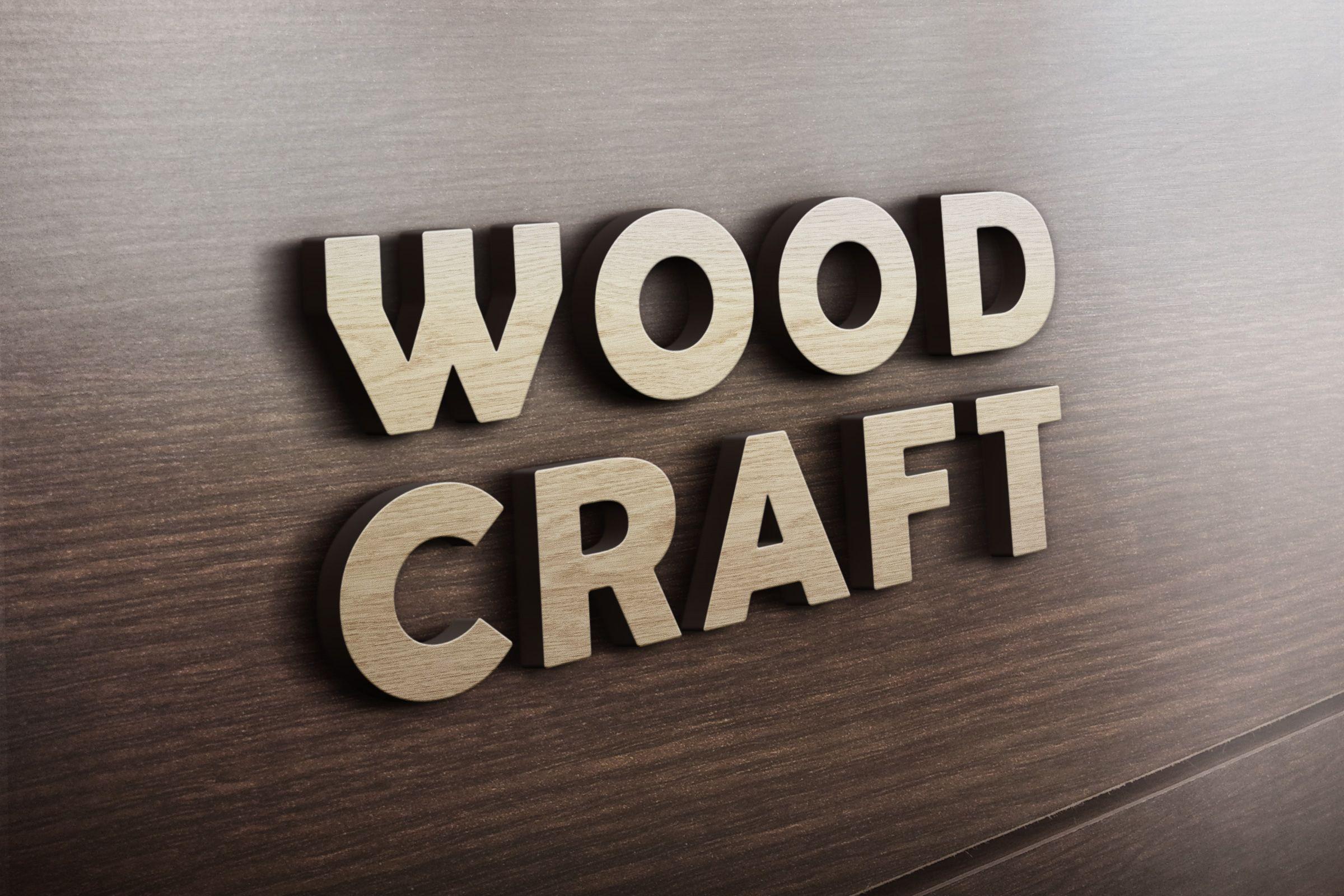 Wooden Logo - 3D Wooden Logo MockUp
