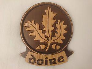 Wooden Logo - DERRY GAA Handmade Carved Wooden logo emblem