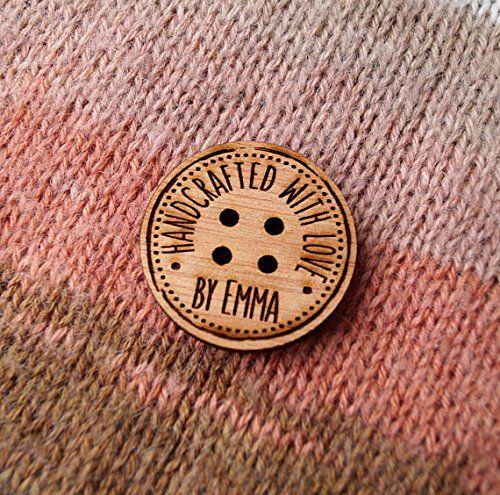 Wooden Logo - Wooden logo labels, wood garment tags, round button like ...