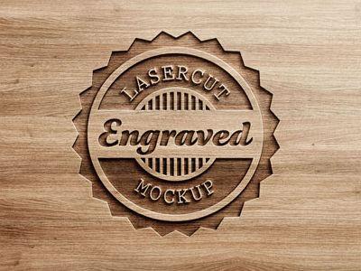 Wooden Logo - Logo Mock-Up - Carved Wood by Benny K | Dribbble | Dribbble