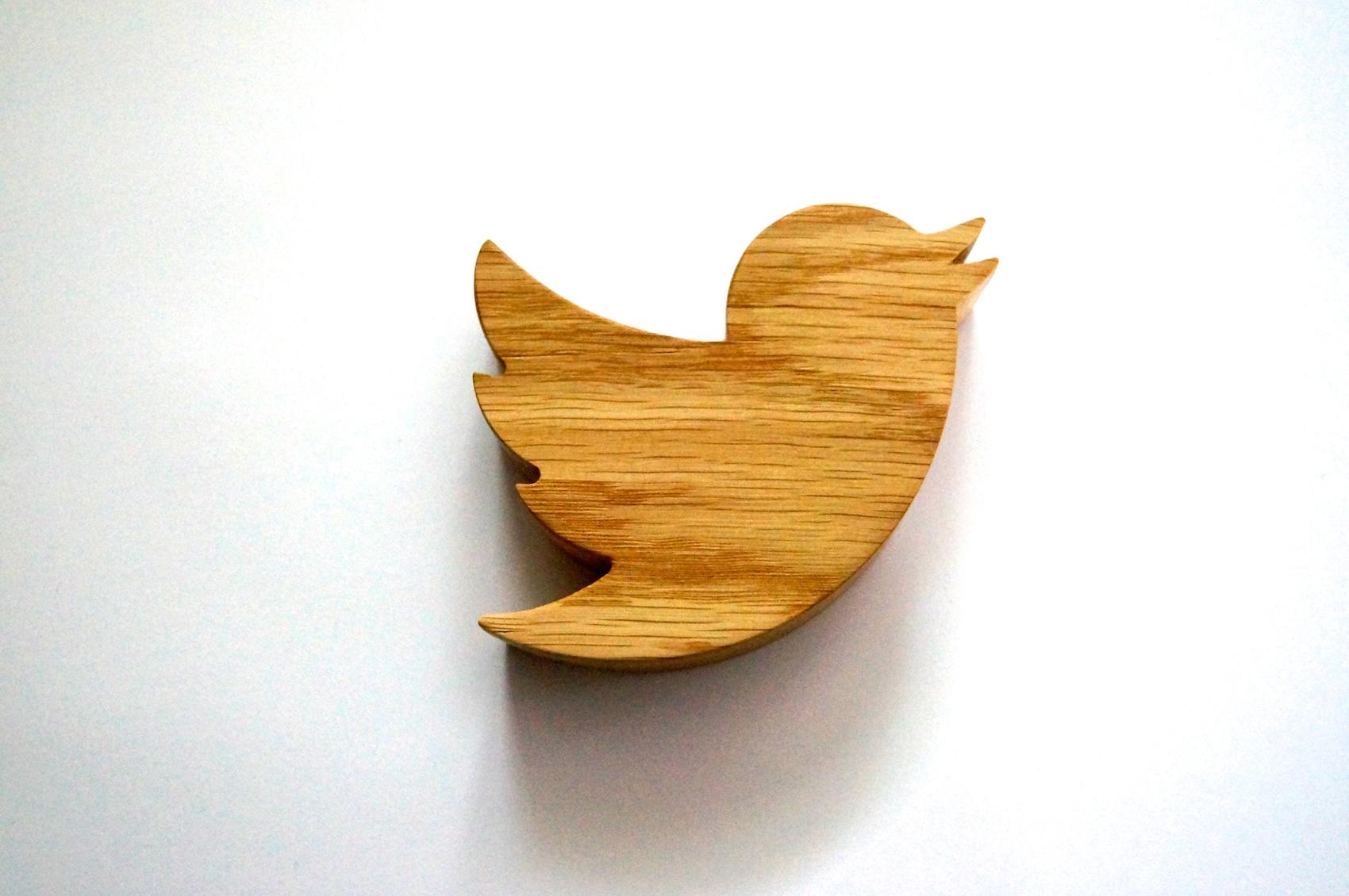 Wooden Logo - Personalised Wooden Twitter Logo