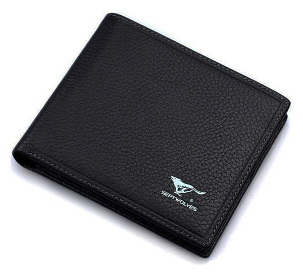 Septwolves Logo - Septwolves men wallet Septwolves Men leather short paragraph Wallet ...