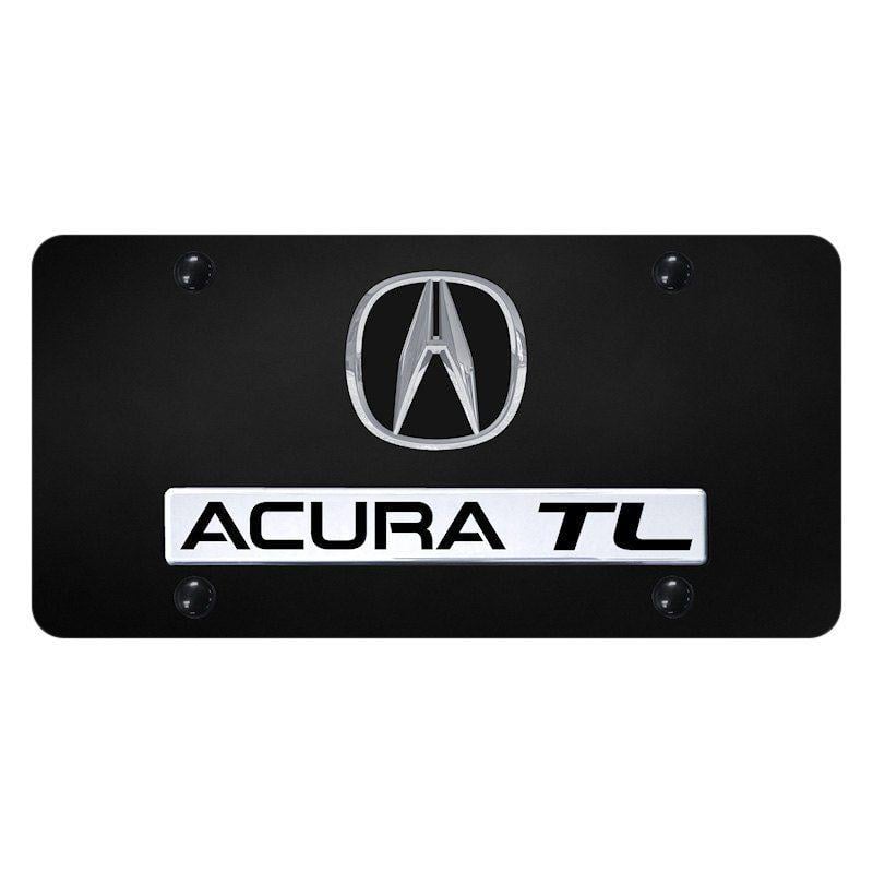 TL Logo - Autogold® D.ATL.CB - Black License Plate with 3D Chrome Acura TL ...