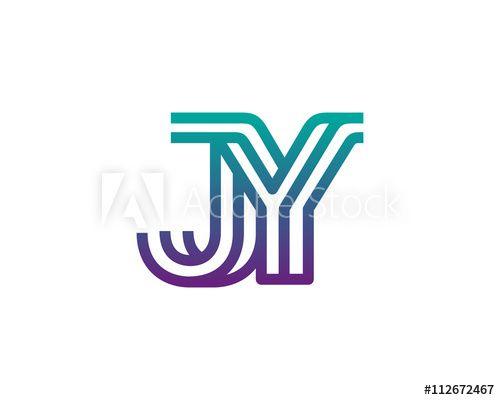 Jy Logo - JY lines letter logo this stock vector and explore similar