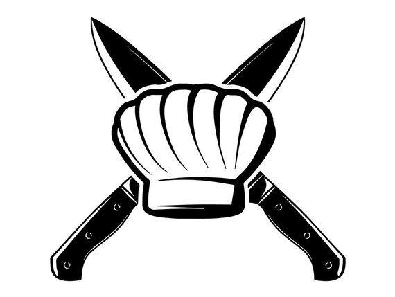 Koch Logo - Koch Logo 13 Messer gekreuzten Hut Fleisch Clever Steak