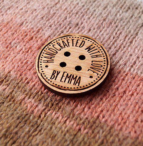 Wooden Logo - Wooden logo labels, wood garment tags, round button like