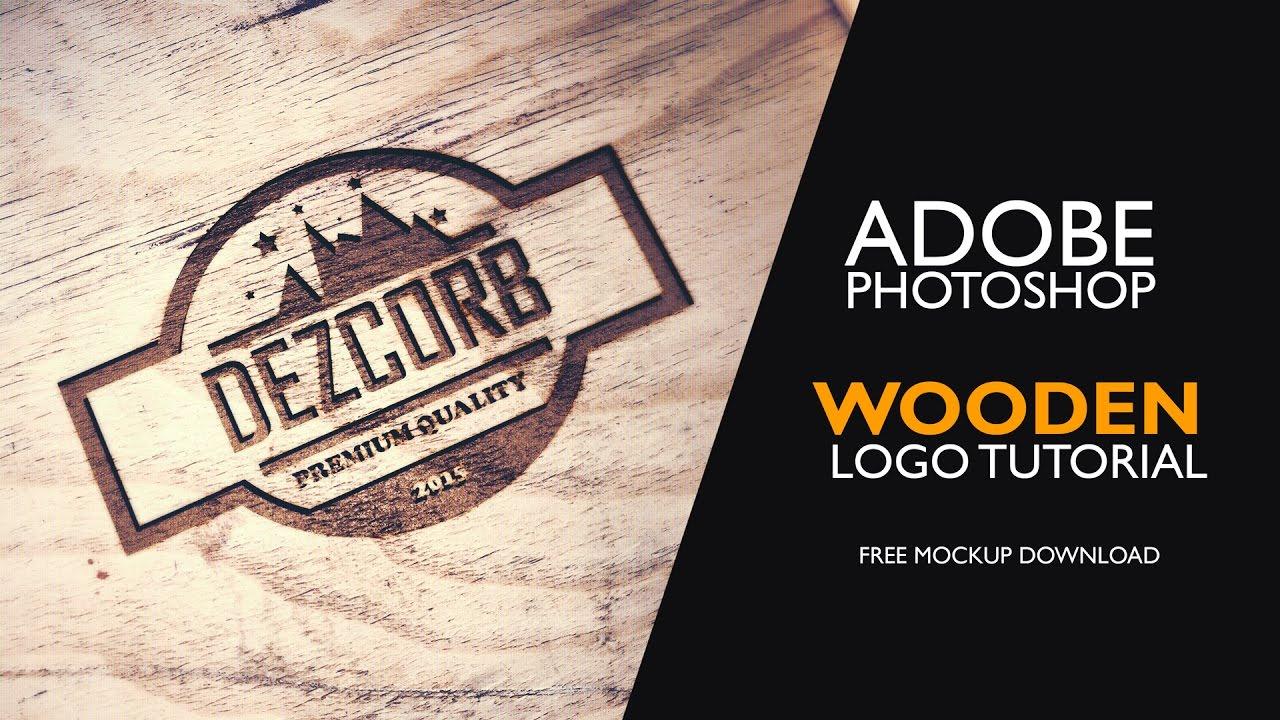 Wooden Logo - how to make logo in photoshop cs6 | Wooden Badge logo - YouTube