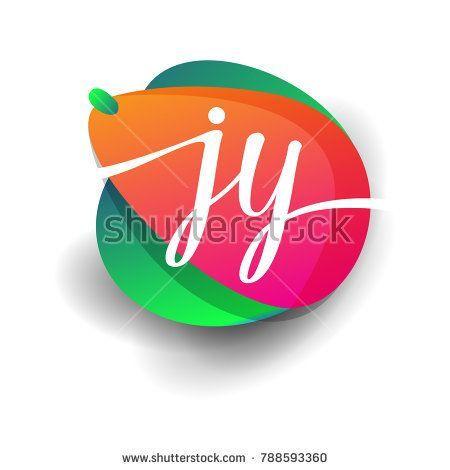 Jy Logo - Letter JY logo with colorful splash background, letter combination ...