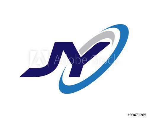 Jy Logo - JY Letter Swoosh blue Logo - Buy this stock vector and explore ...