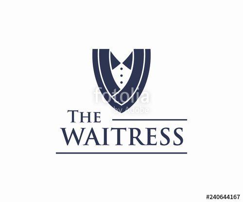 Waitress Logo - Servant Waitress logo design concept, Restaurant logo template ...