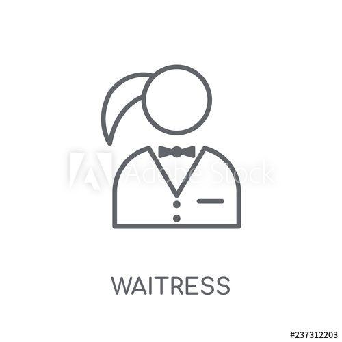 Waitress Logo - Waitress linear icon. Modern outline Waitress logo concept on white ...